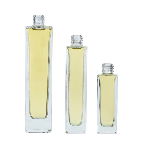 30ml 50ml 100ml SQUARE PERFUME GLASS BOTTLE WITH  SCREW ON PUMP
