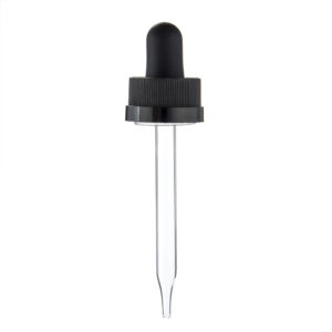 Hot Sale Different 18mm Glass Pipette Droppers for 10ml 15ml 30ml 50ml 60ml Amber Dropper Bottles