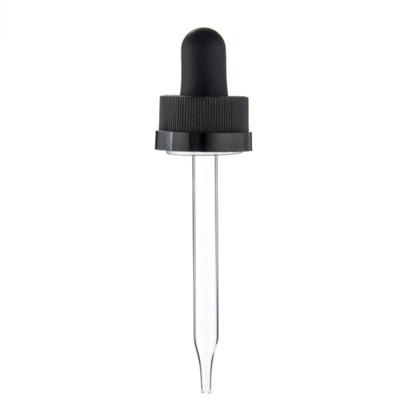 Hot Sale Different 18mm Glass Pipette Droppers for 10ml 15ml 30ml 50ml 60ml Amber Dropper Bottles