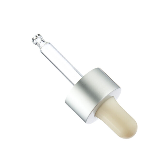 Matte Silver Shiny Silver 20mm Aluminum Press Button Dropper - Image 3