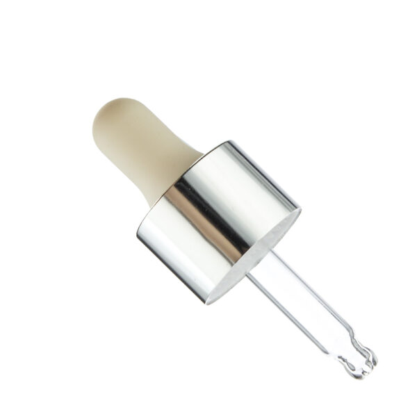 Matte Silver Shiny Silver 20mm Aluminum Press Button Dropper - Image 5