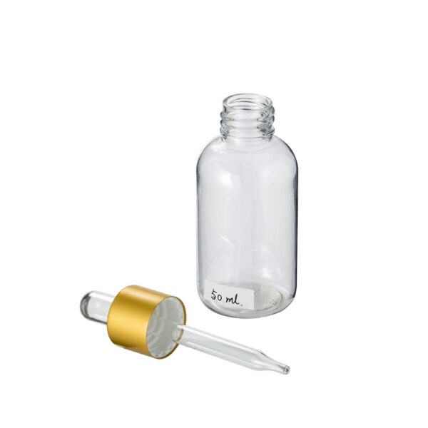 Aluminium Matte Golden  Glass Pipette Droppers for  Dropper Bottles - Image 4