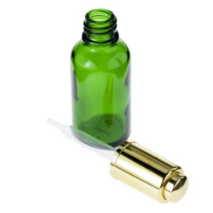 Aluminum Press Button Dropper For Glass Bottle