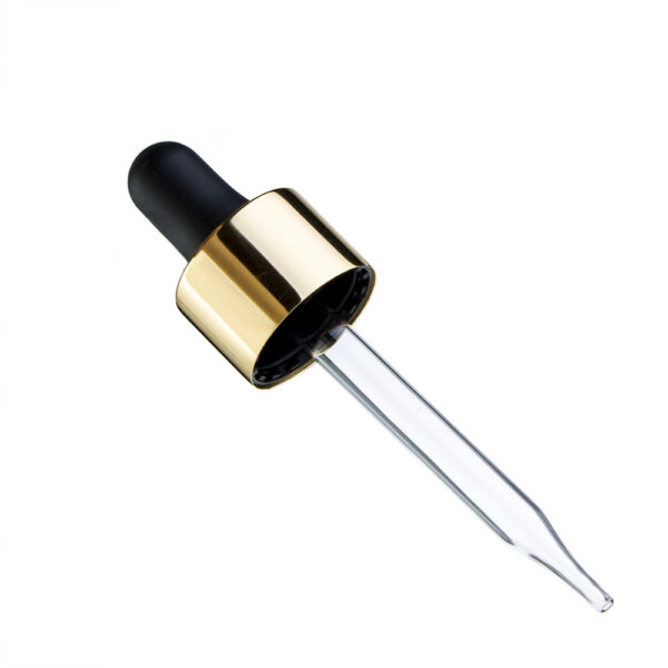 Hot Sale Aluminium 18mm  20mm 24mm Glass Pipette Droppers for Amber Dropper Bottles - Image 3