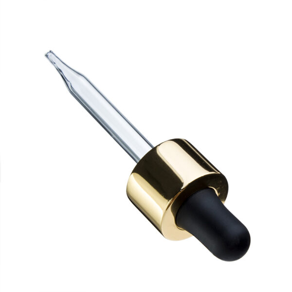 Hot Sale Aluminium 18mm  20mm 24mm Glass Pipette Droppers for Amber Dropper Bottles - Image 4