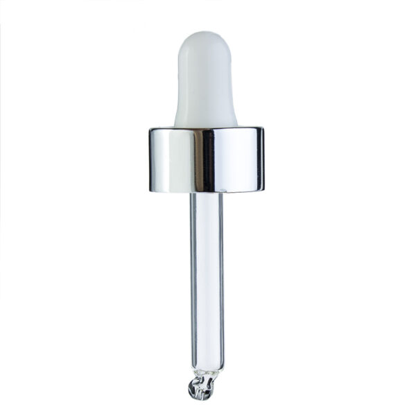 Hot Sale Aluminium 18mm  20mm 24mm Glass Pipette Droppers for Amber Dropper Bottles