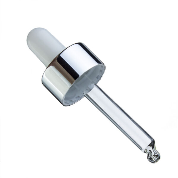 Hot Sale Aluminium 18mm  20mm 24mm Glass Pipette Droppers for Amber Dropper Bottles - Image 5