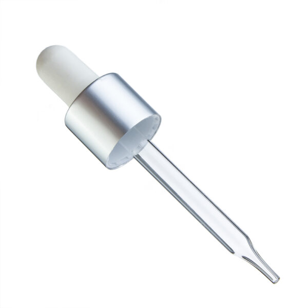 Hot Sale Aluminium 18mm  20mm 24mm Glass Pipette Droppers for Amber Dropper Bottles - Image 8
