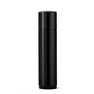 5ml Plastic Round Black  Lipstick Chapstick Tube